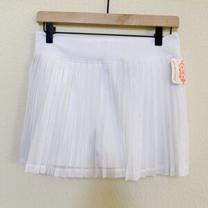 Free People Movement White Pleated Skort